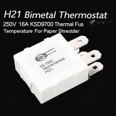 H21 Bimetal Thermostat 250V 16A 50-150C KSD9700 Commutateur de température de fusible thermique pour déchiqueteuse de papier