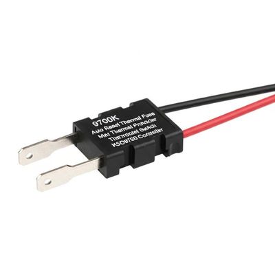 Interrupteur thermique miniature à réarmement automatique avec température de fonctionnement de 30 à 150°C, tension nominale de 24V DC et 10 000 cycles de vie