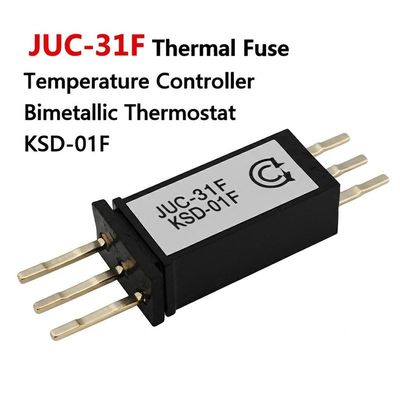 Fusible thermique bimétallique JUC-31F avec thermostat, plage de 0 à 150°C, boîtier en bakélite pour circuit imprimé