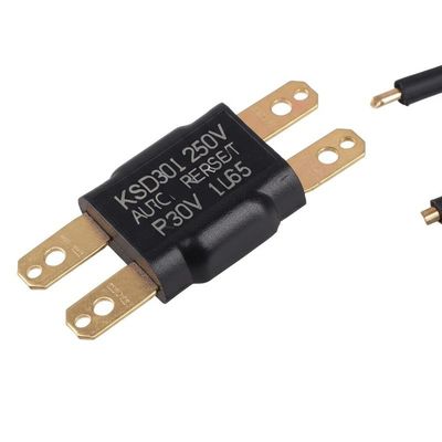 Thermostat bimétallique KSD301, interrupteur thermique avec contacts normalement fermés ou ouverts, dans un boîtier en plastique ou en céramique et un capuchon en aluminium ou une tête en cuivre