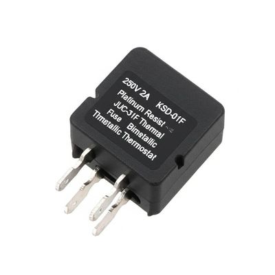 Thermostat bimétallique KSD-01F Platinum Resisto 250V 2A avec plage de 0~150°C et boîtier en bakélite