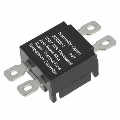 Normalement ouvert KSD301 Thermostat 250V 16A Contrôleur de température de réinitialisation automatique avec 100000 cycles et plage de 0 ~ 250 °C
