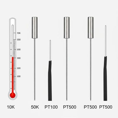 Probes de détection de température 10K 50K Platine résistant NTC Thermistor Platine Résistant PT100 PT500 Platine Probes thermocouple