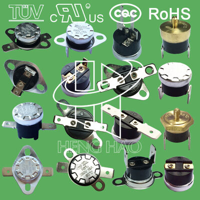 Interrupteur thermique à réinitialisation automatique avec une puissance nominale de 10A 250V et une plage de température de 45~155°C pour fours électriques