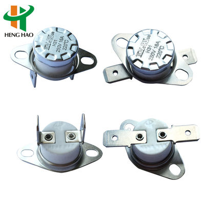 Thermostat bimétallique KSD301 avec 100 000 cycles, plage de 0-250℃ et contacts normalement fermés/ouverts