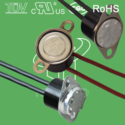 Commutateur découpé thermique 250V 10A 16A de contrôle de température bimétallique de thermostat de la preuve KSD301 de l'eau avec l'UL ROHS de CQC TUV